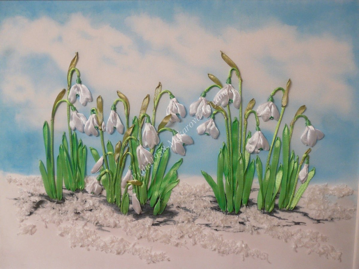 Подснежники рисунок