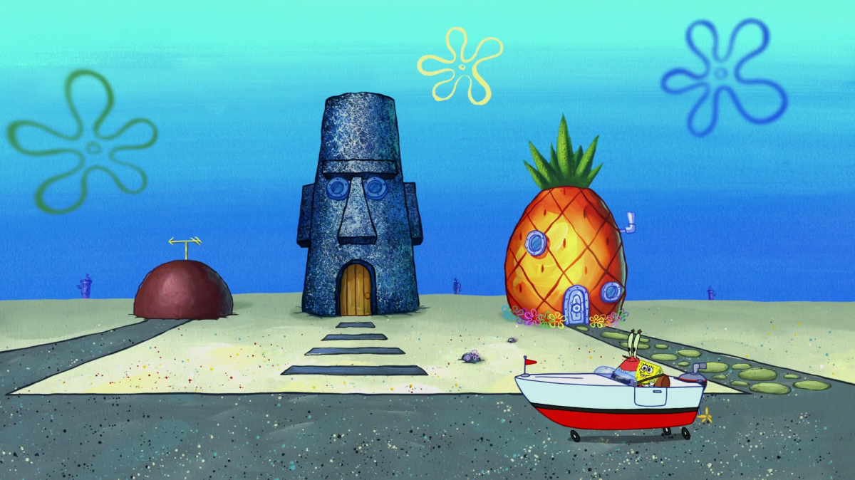 Дом губки Боба Сквидварда и Патрика