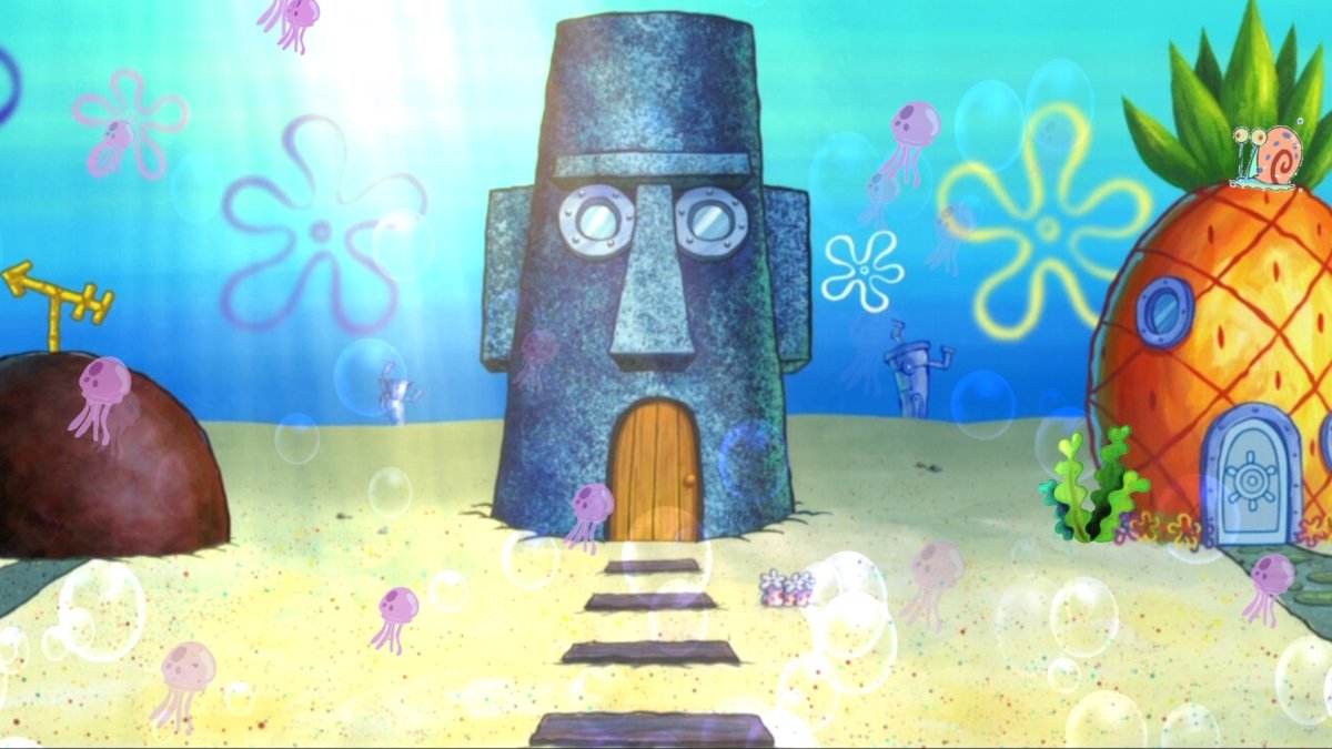 Дом губки Боба Сквидварда и Патрика