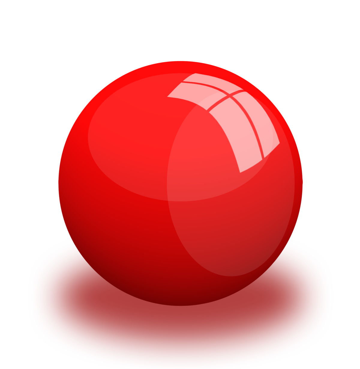 Шар объемный красный