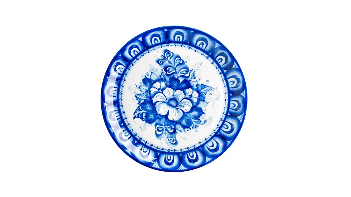 Раскраска чайный сервиз Гжель