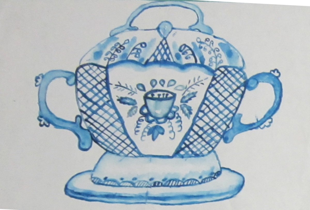 Чайник-кумган основа для росписи Гжель