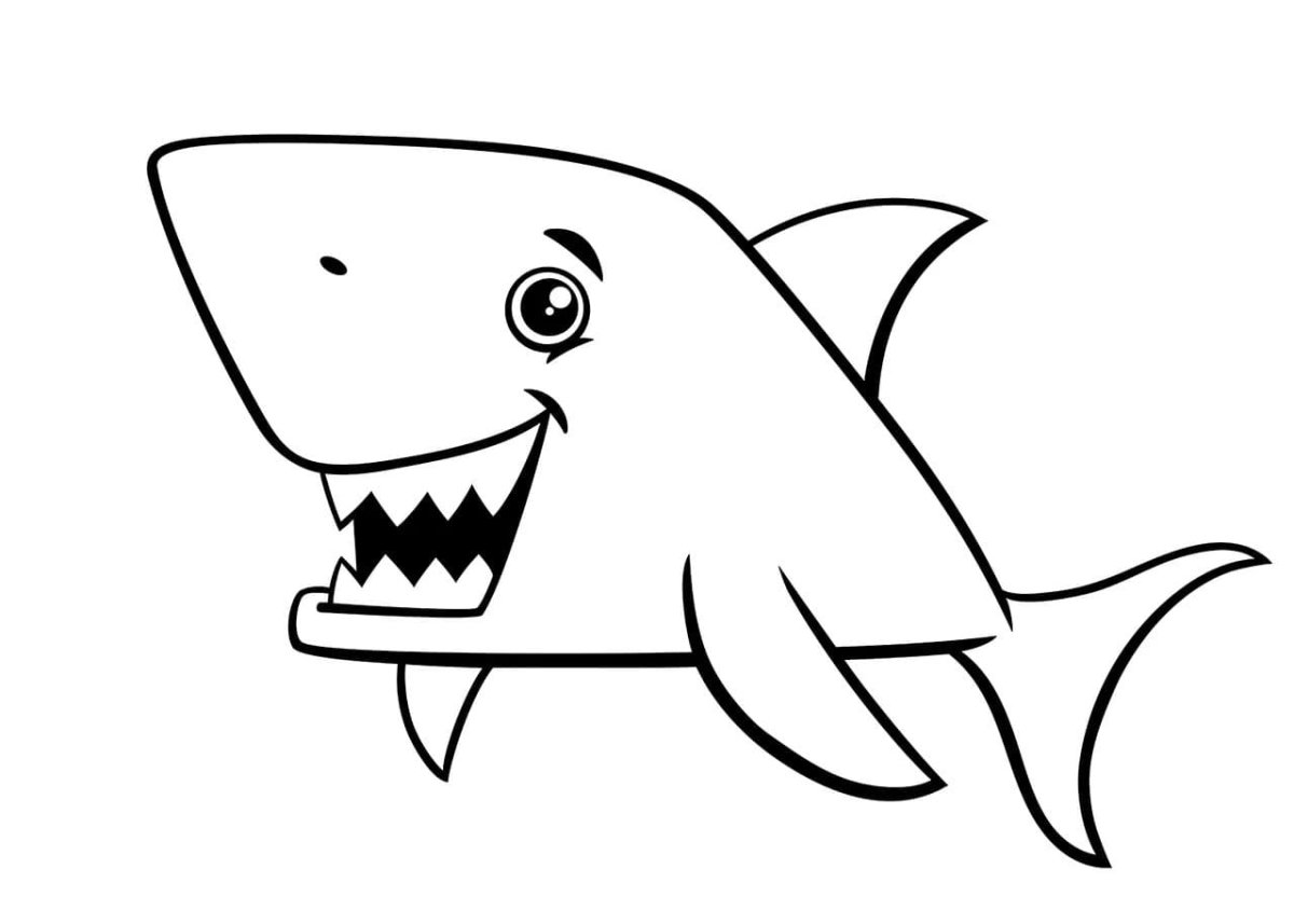 Акула рисунок для детей
