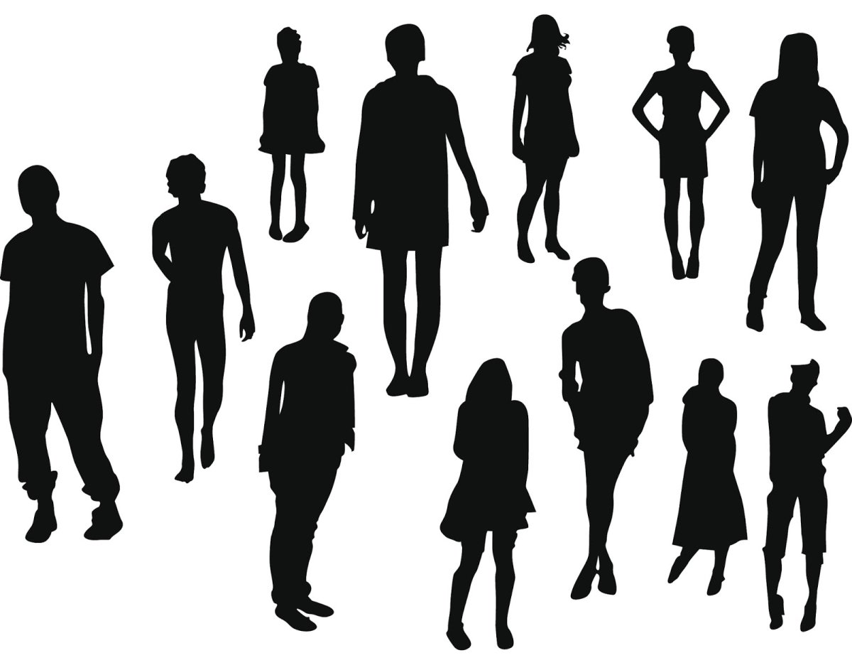 Упрощенные силуэты людей
