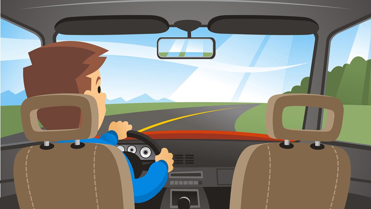Водить машину мультяшная