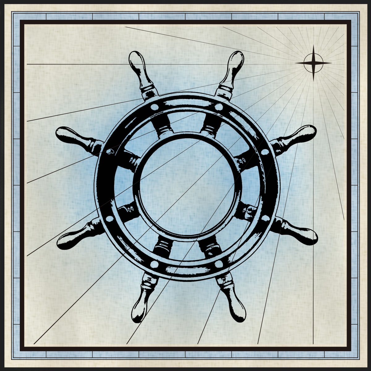 Надпись на штурвале корабля