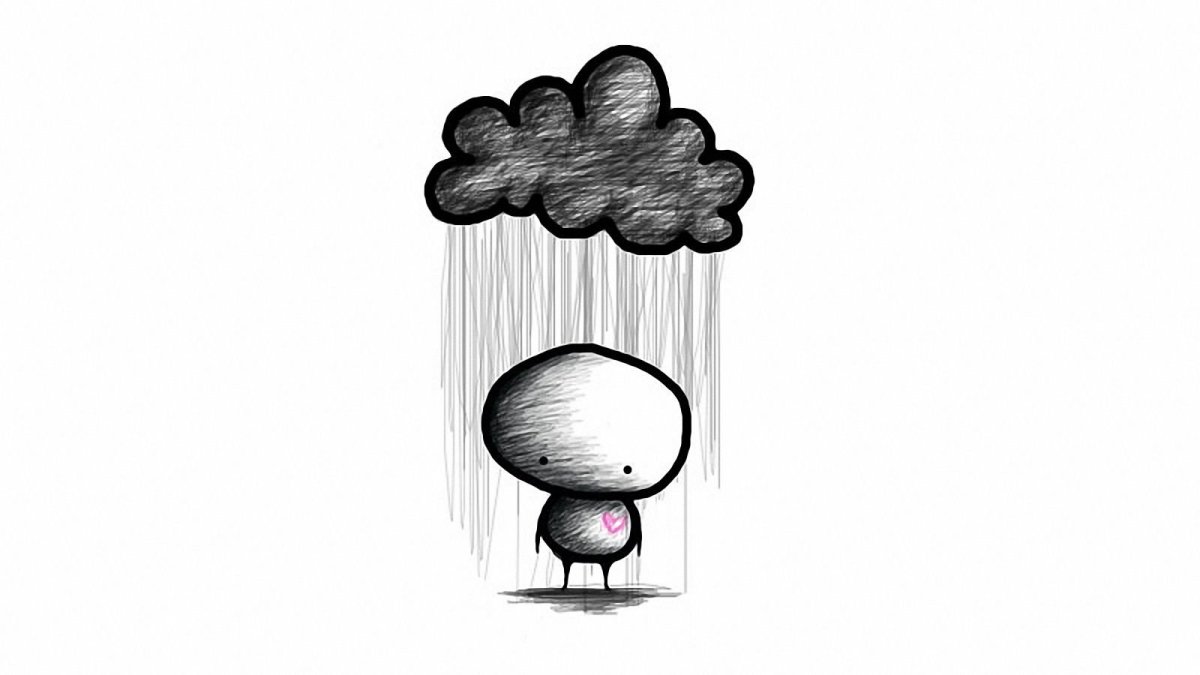 Рисунки для срисовки грустные