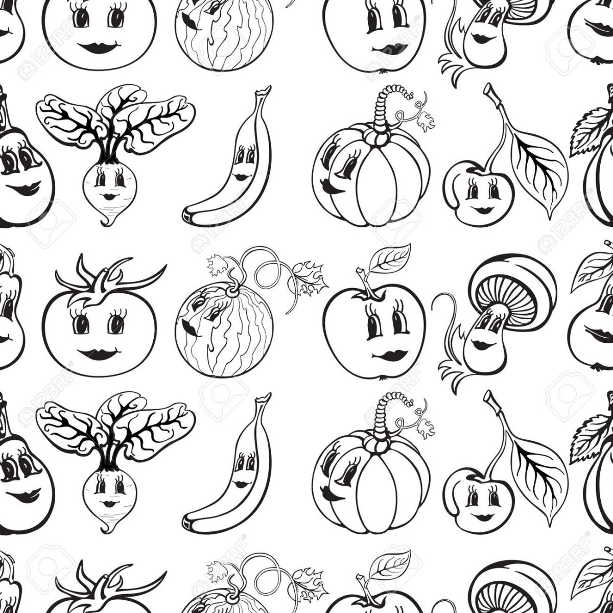 Овощи векторный рисунок