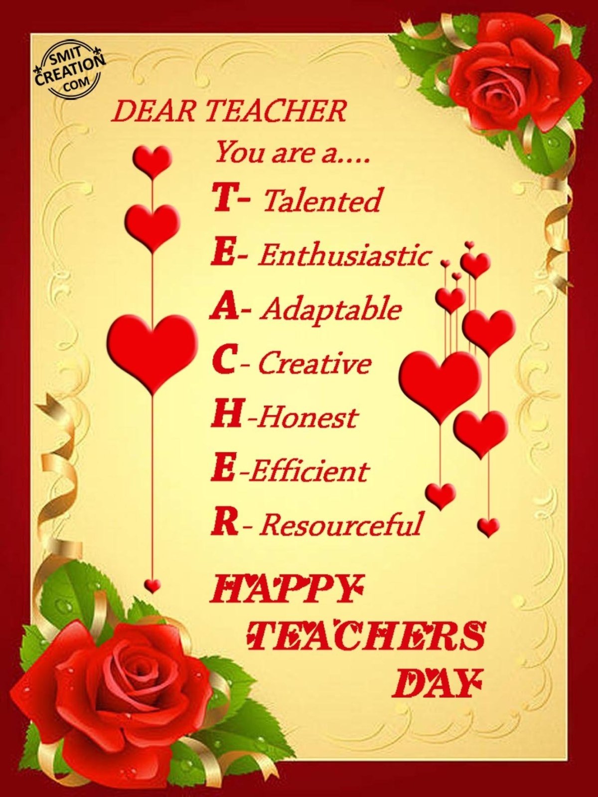 Открытка teacher's Day