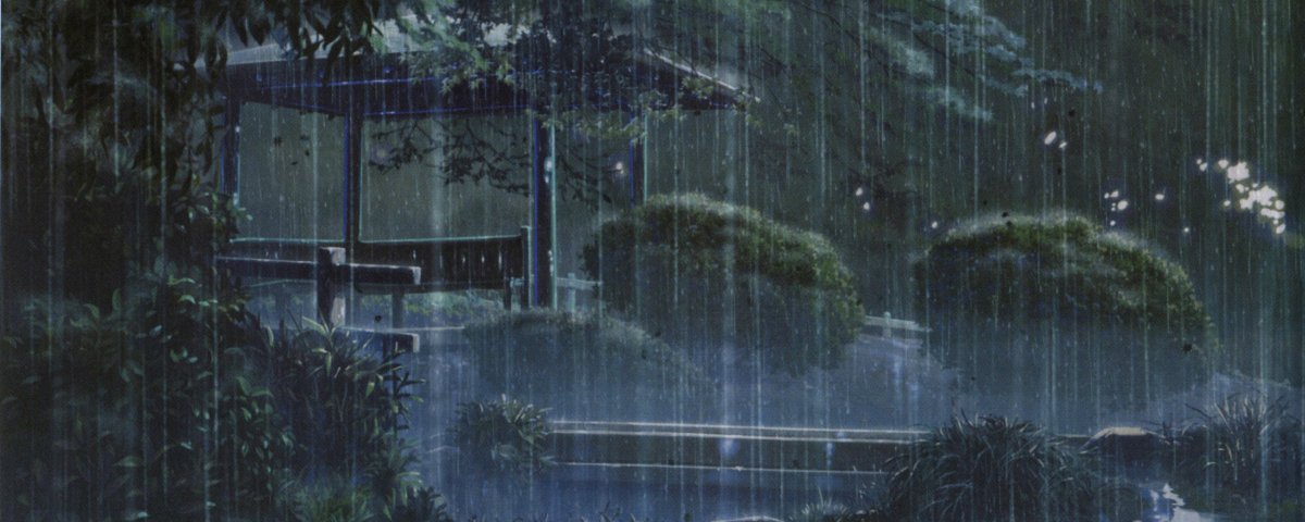 Макото Синкай скамейка