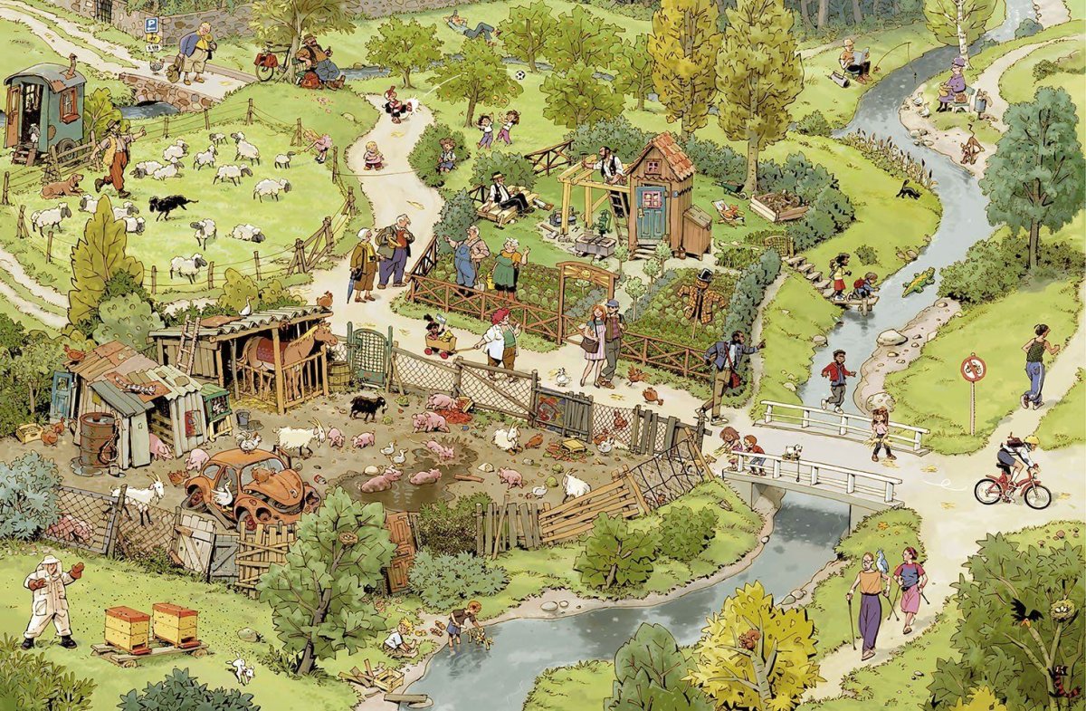 Виммельбух доро Гебель Петер Кнорр за городом