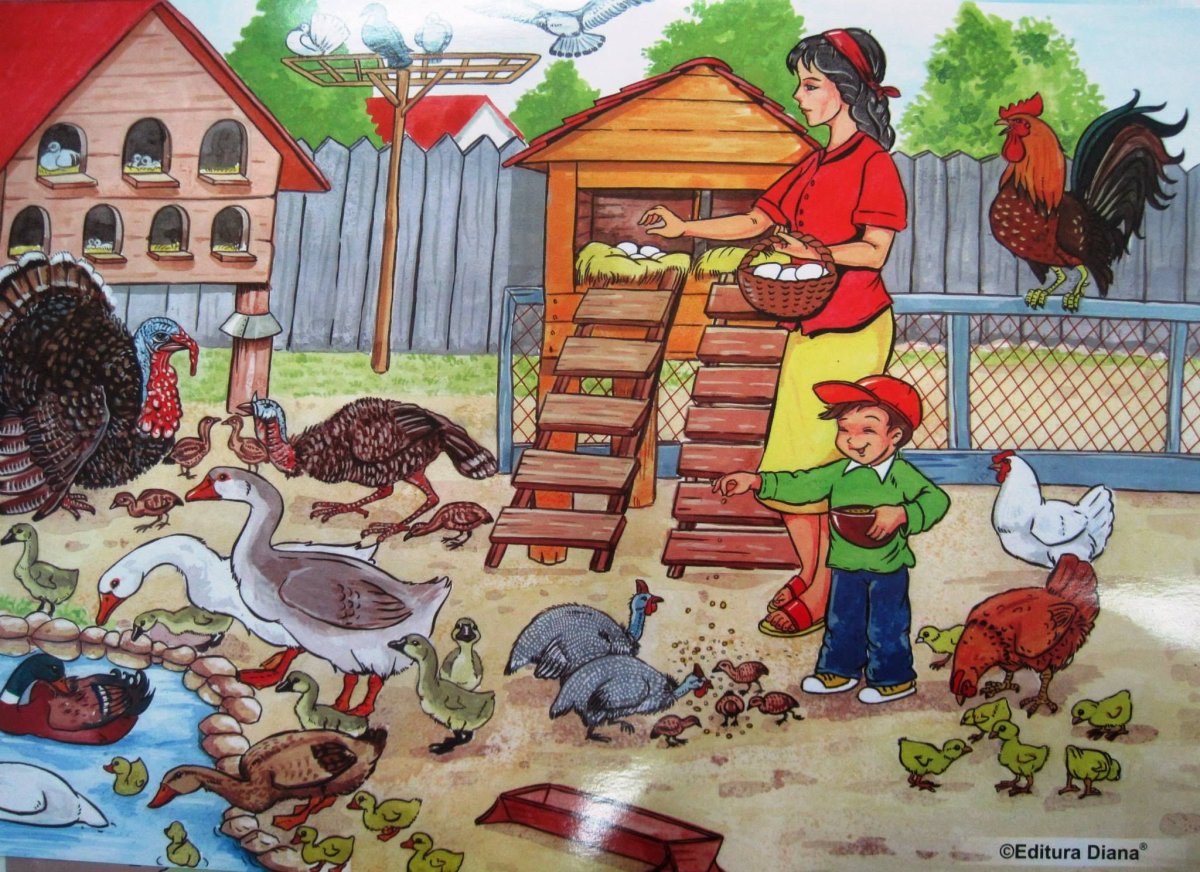 Сюжетная картина на ферме