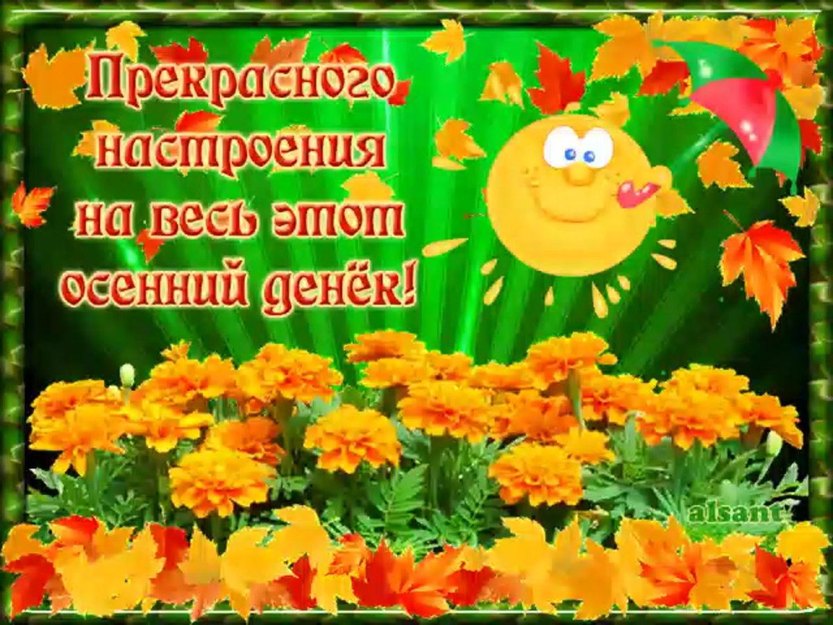 Отличного осеннего денечка и прекрасного настроения