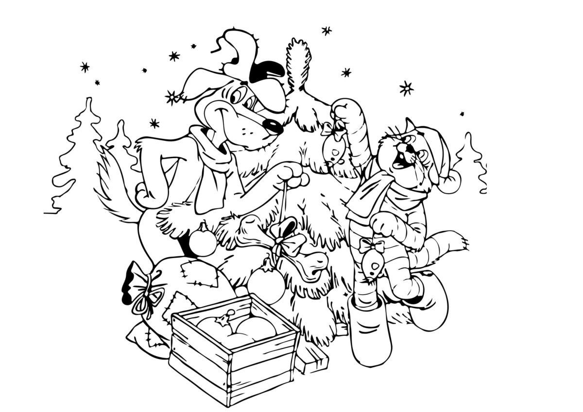 Кот Матроскин карандашом