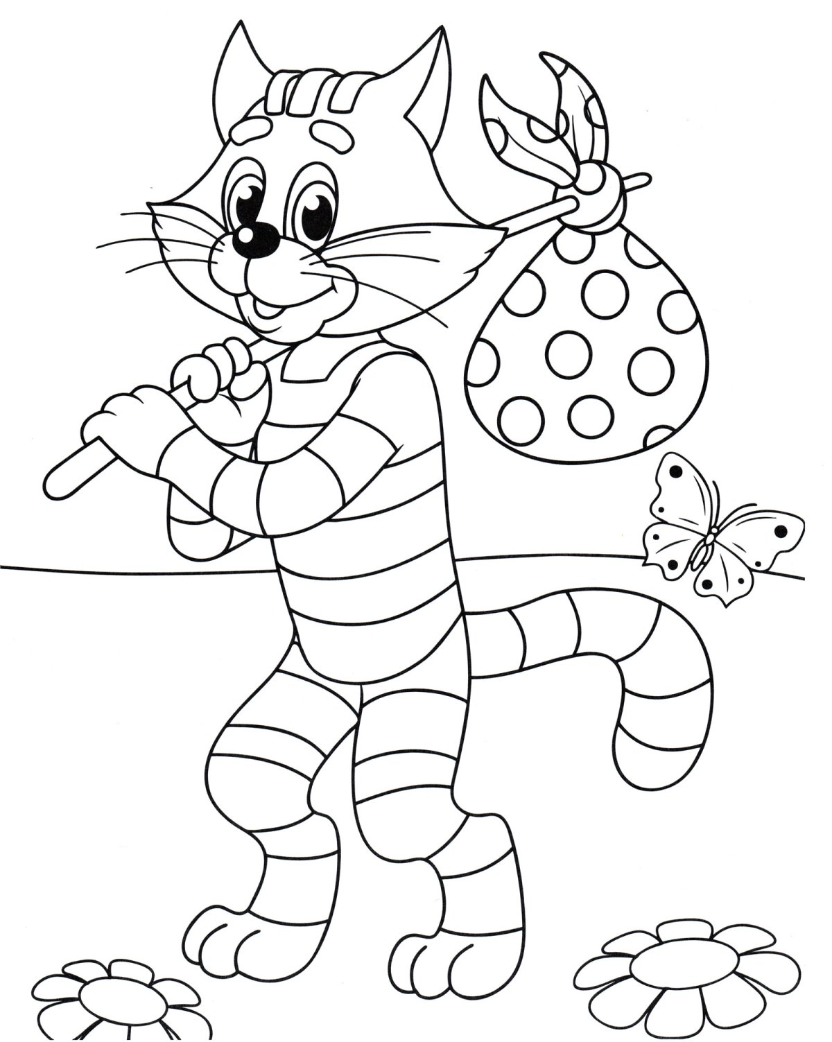 Простоквашино для срисовки