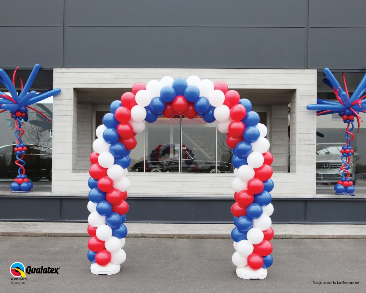 Шары разнокалиберная гирлянда Триколор