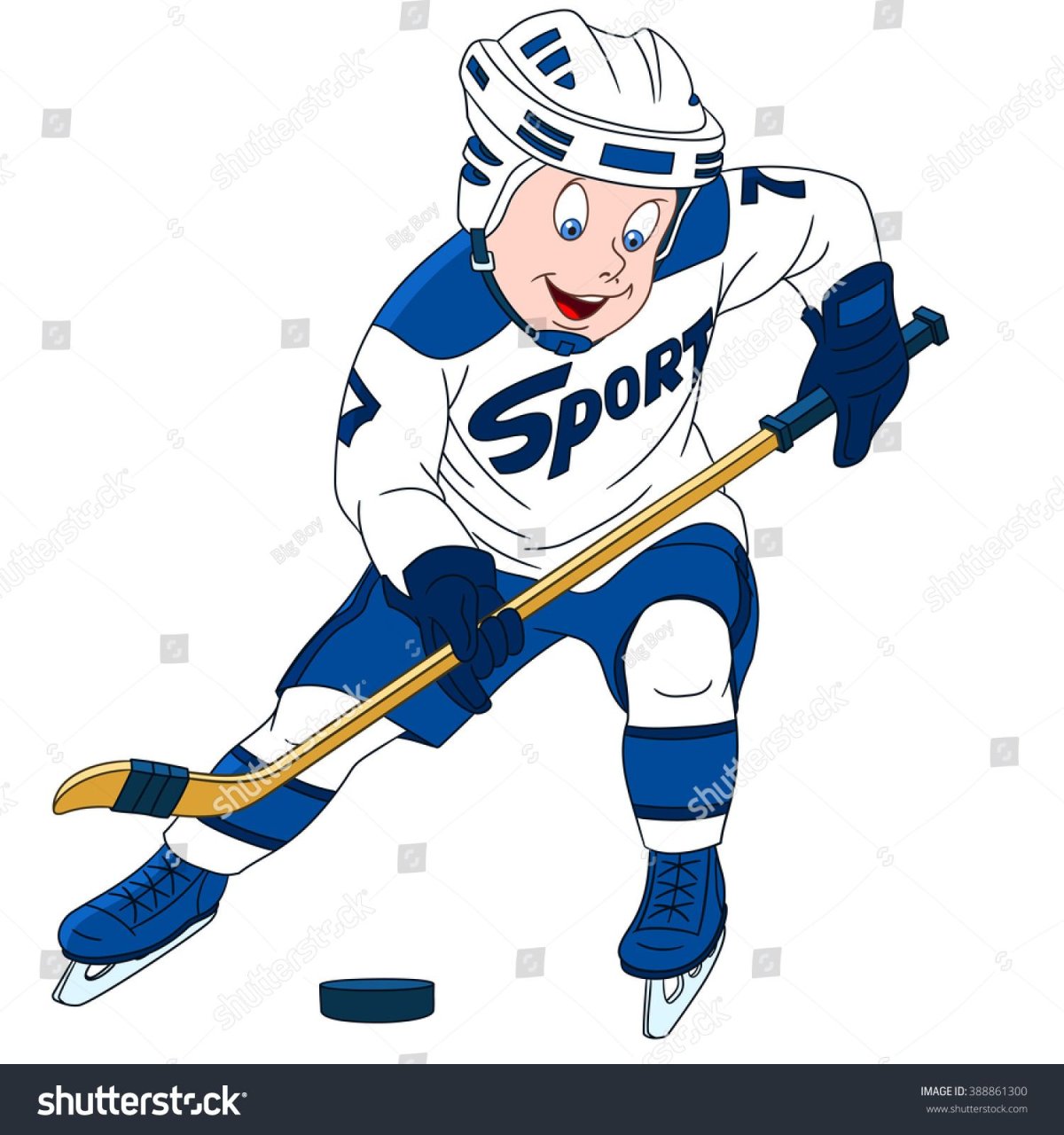 Хоккеист мультяшный