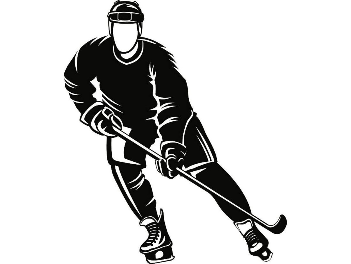 Трафарет хоккеиста