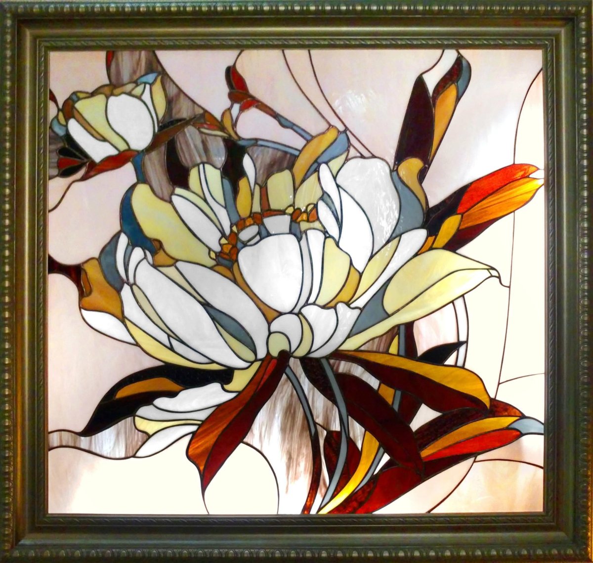 Мозаика на стекле витражными