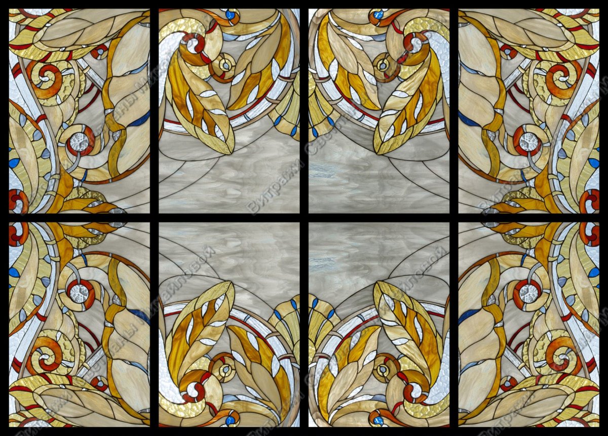 Ар деко орнамент витраж