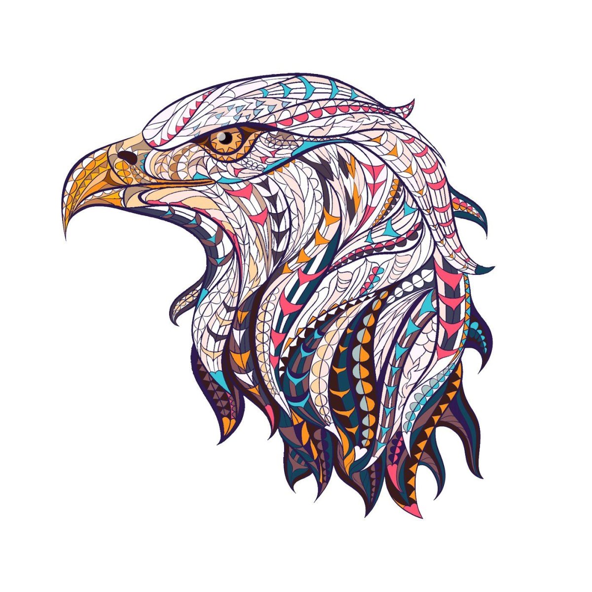 Голова орла сбоку рисунок