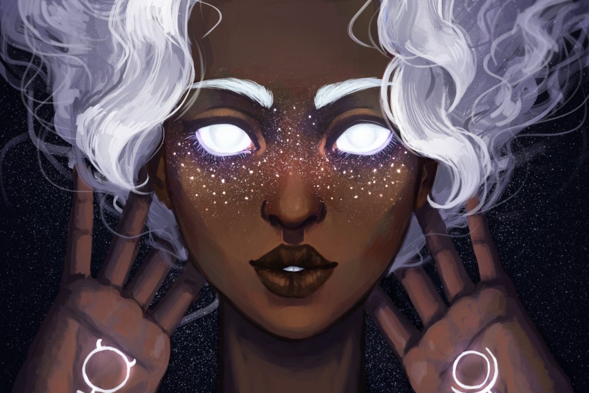 Девушка с белыми глазами