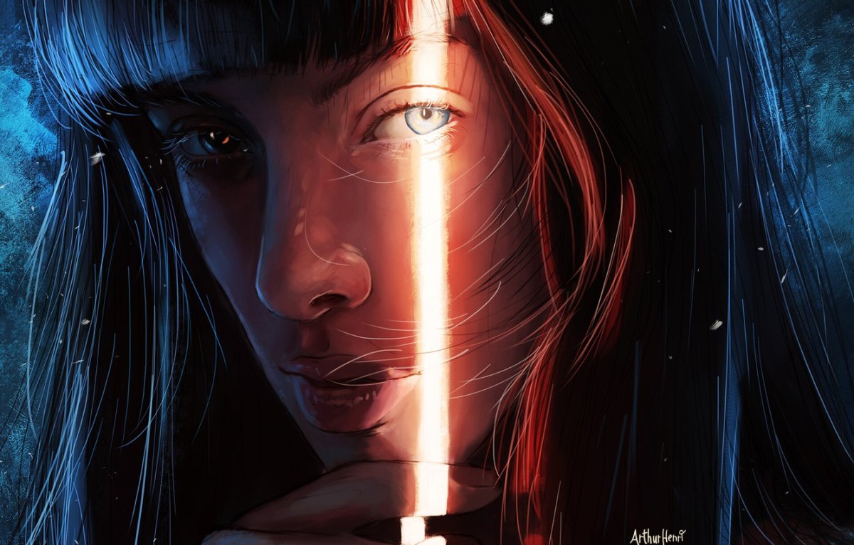 Девушка со светящимися глазами