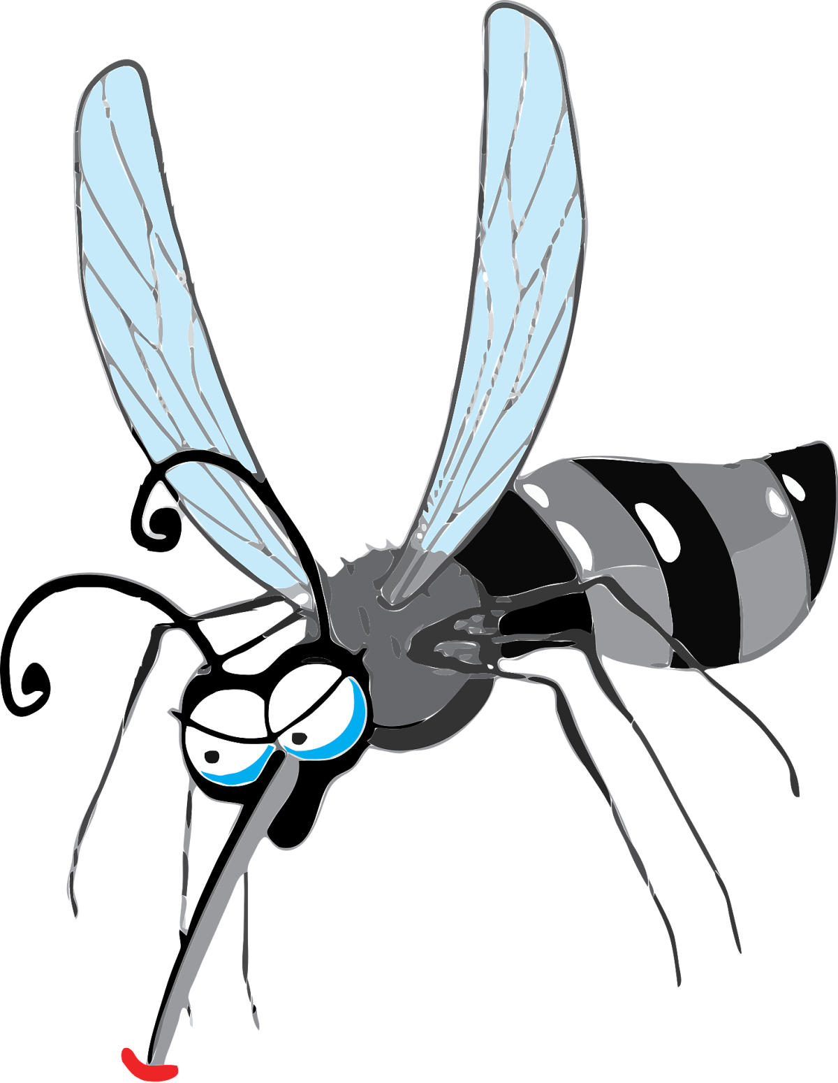 Комарик на прозрачном фоне