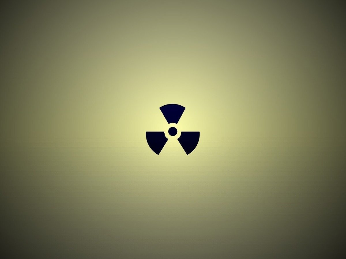 Неоновый знак радиации