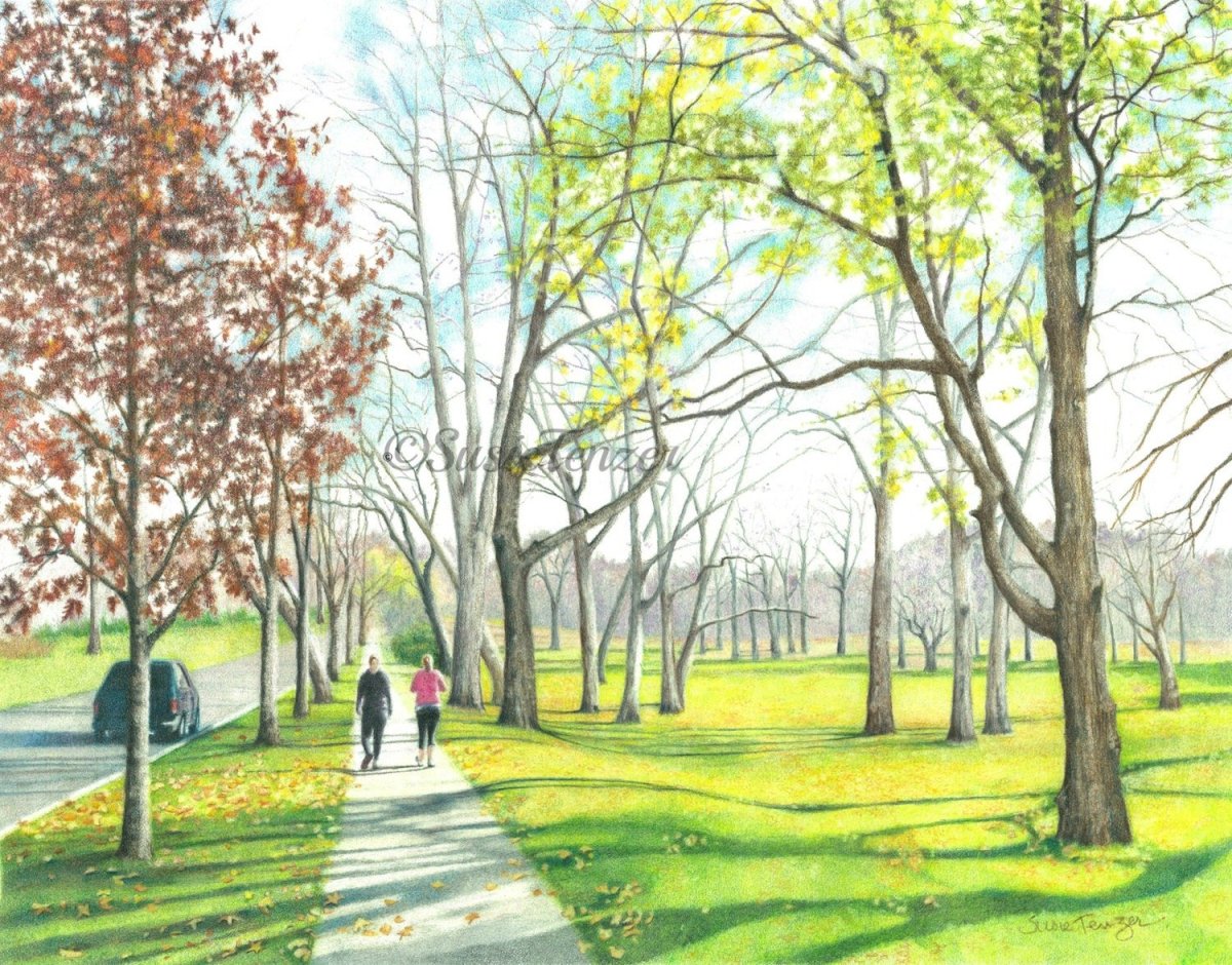Тема рисования осень в парке