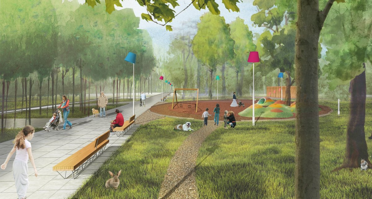 Аллея в перспективе