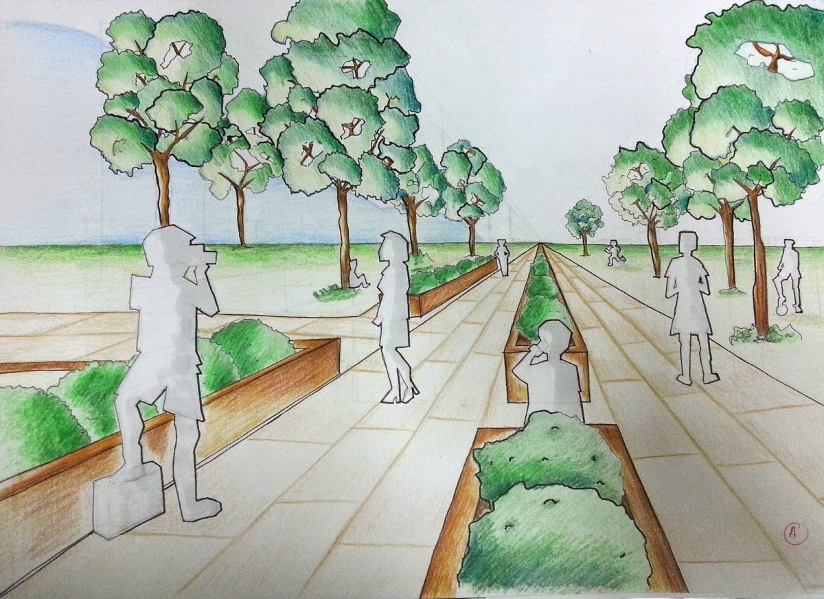 Прогулка иллюстрация