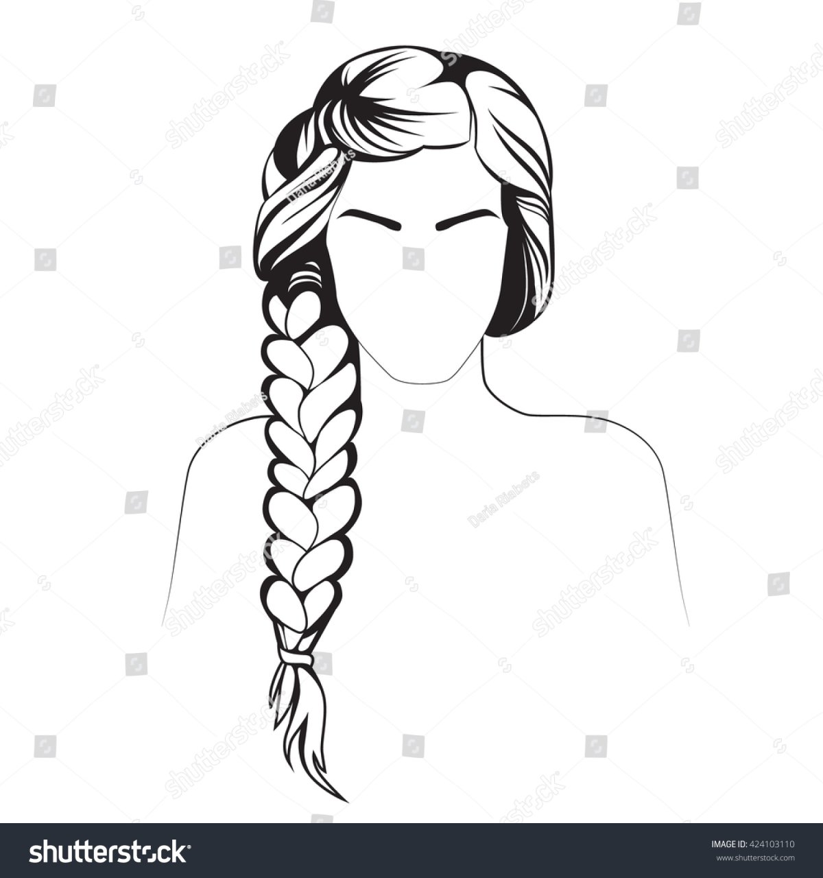 Девочка с косичками