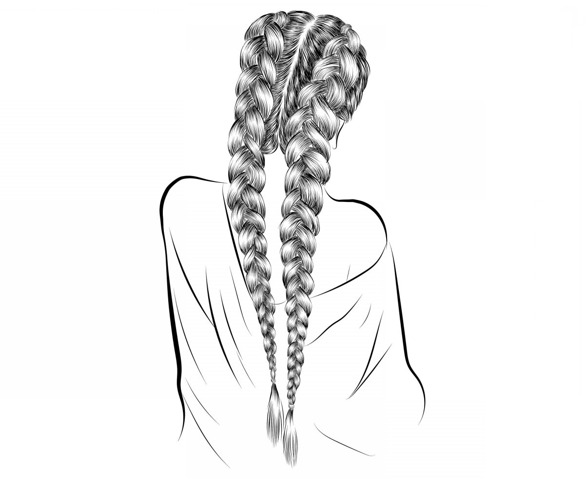 Раскраска косы