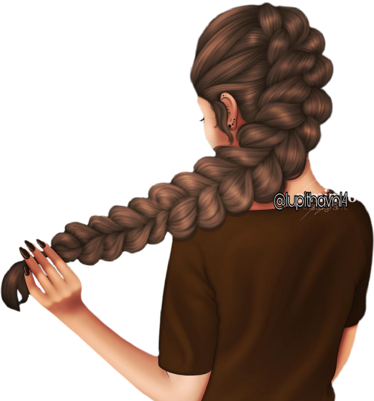 Косы на белом фоне