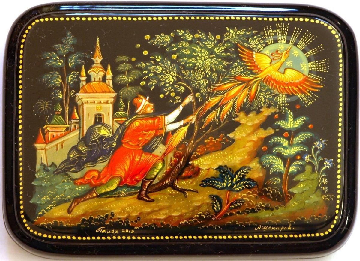Палехская роспись Руслан и Людмила