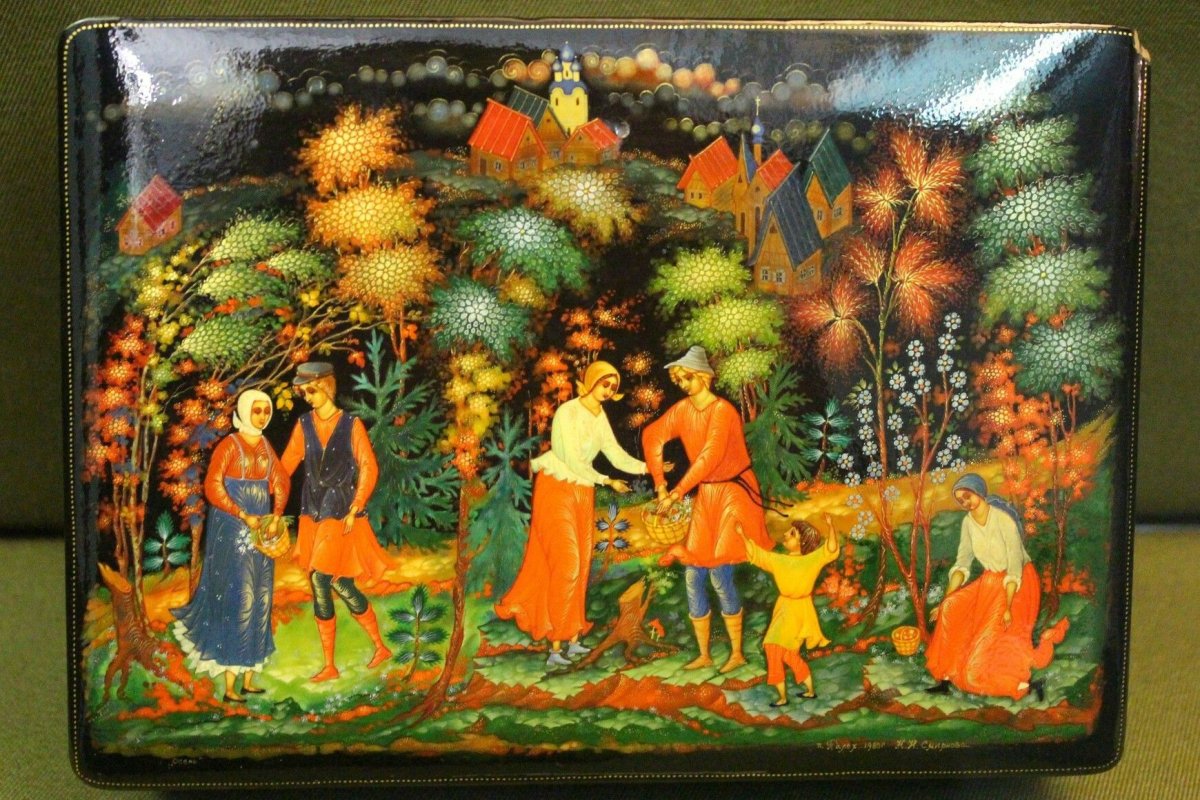 Шкатулки Федоскино Жар птица