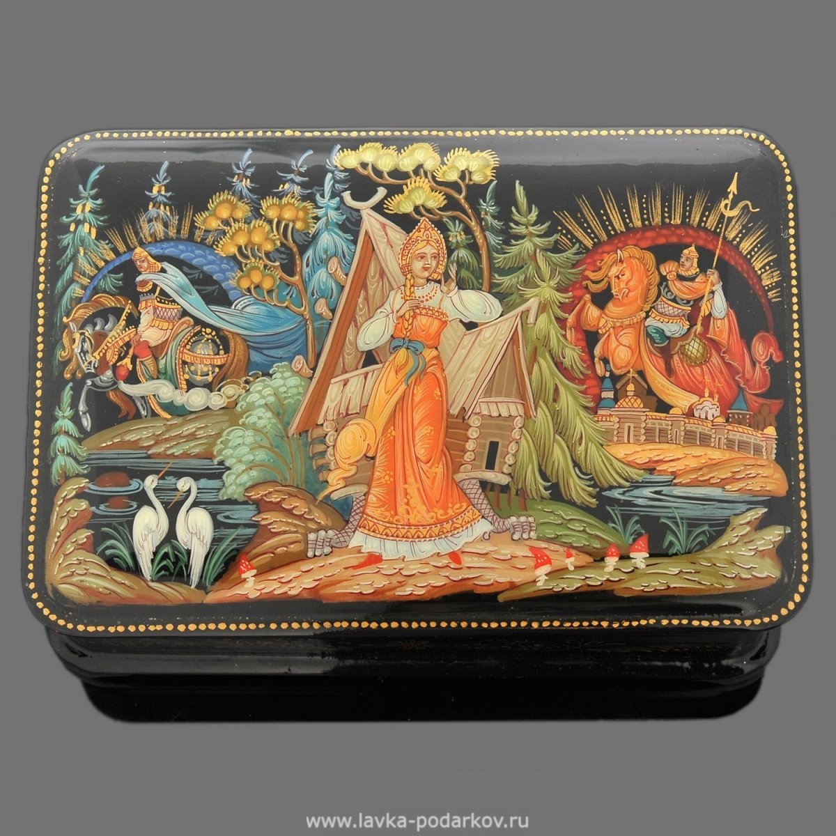 Шкатулка 'Палех Жар-птица'