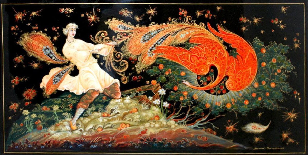 Холуйская миниатюра Жар птица