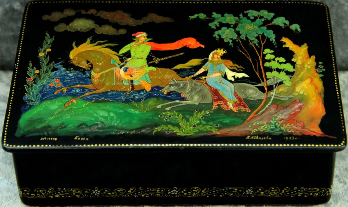 Шкатулка 'Палех Жар-птица'