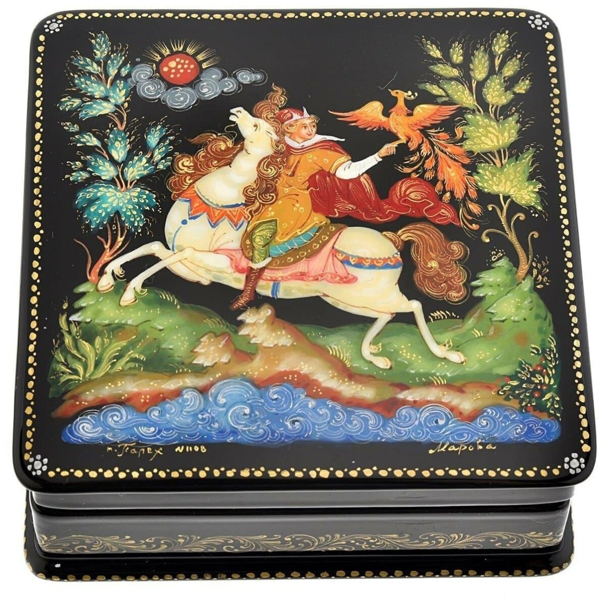 Палехская миниатюра Александр Невский