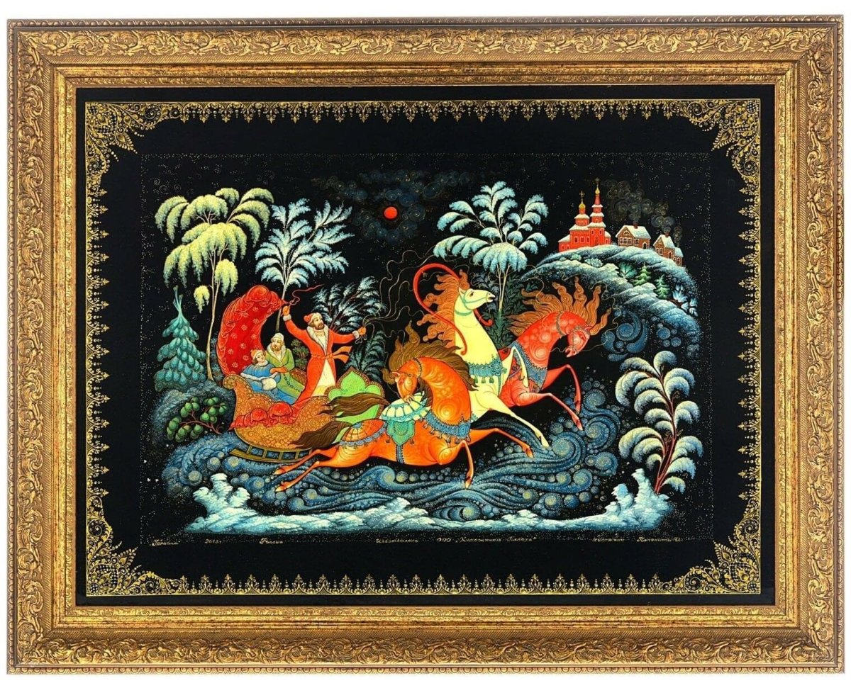 Шкатулки Федоскино Жар птица