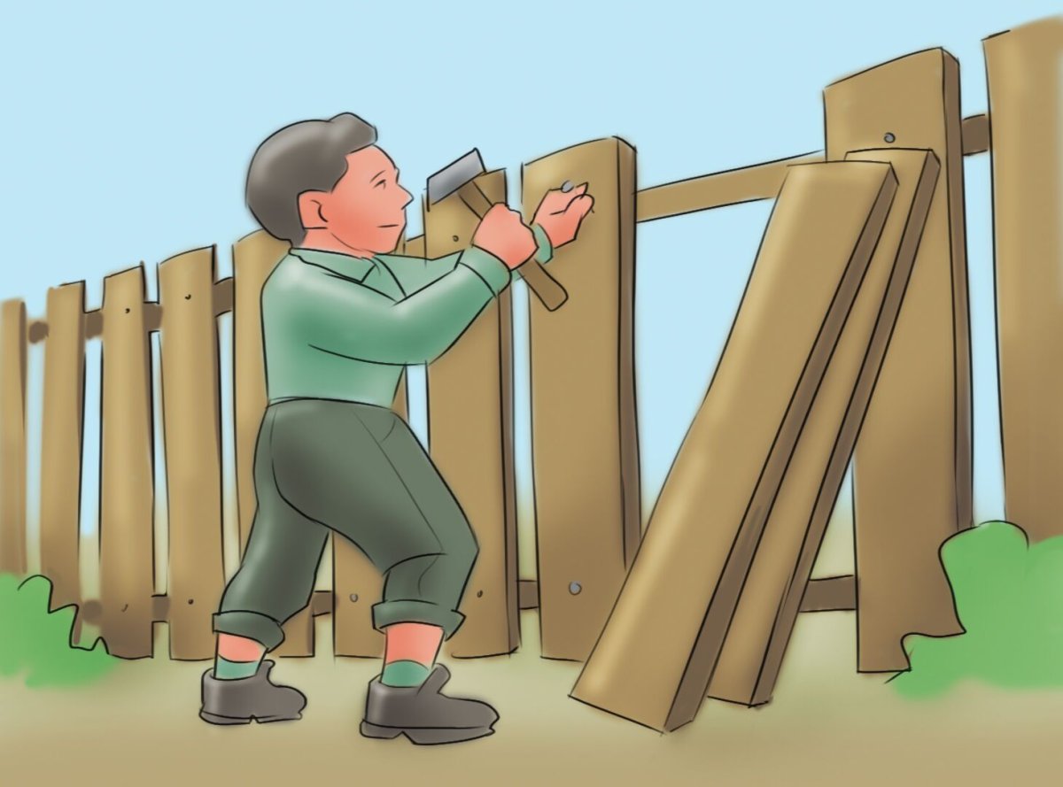 Забор мультяшное