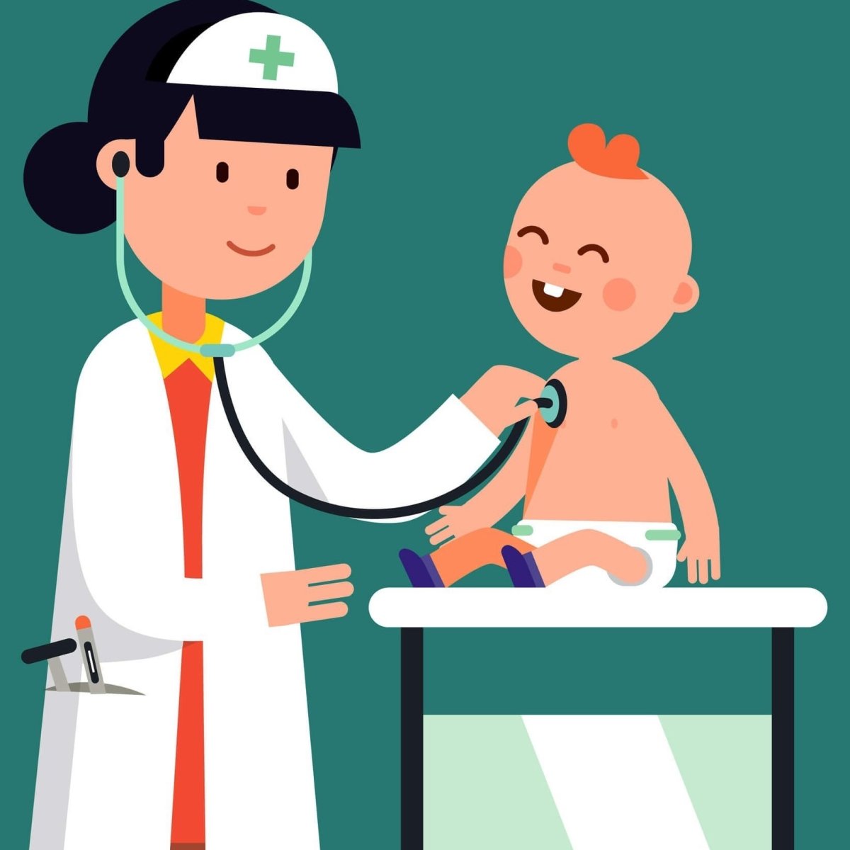 Врач педиатр мультяшный