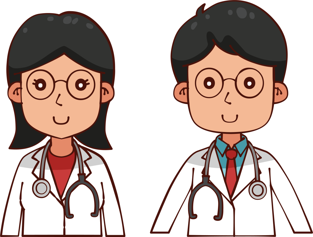 Доктора в мультяшном стиле