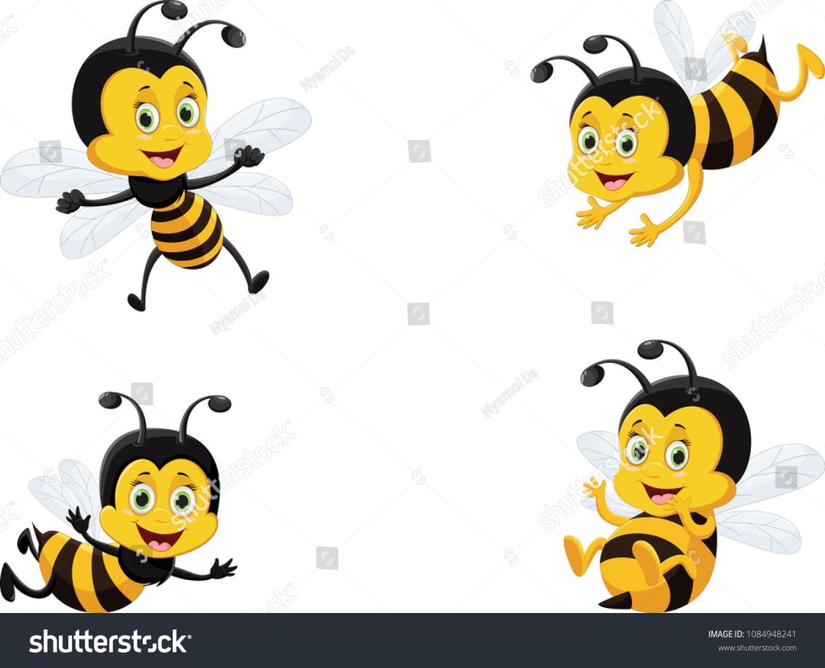 Мультяшные вектор пчела для визитки