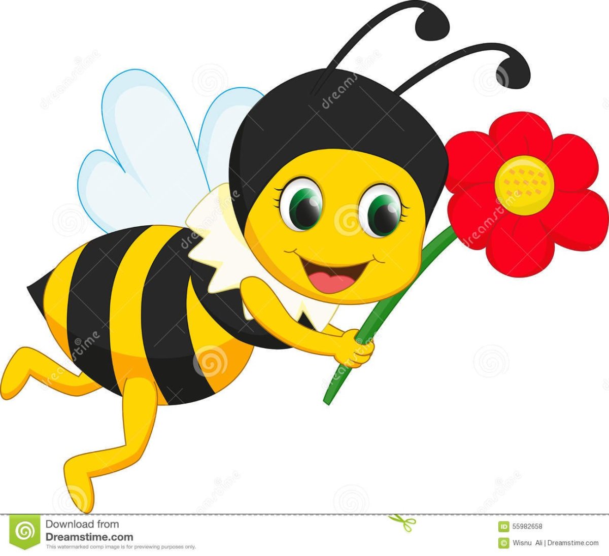 Пчелка сидит на цветочке