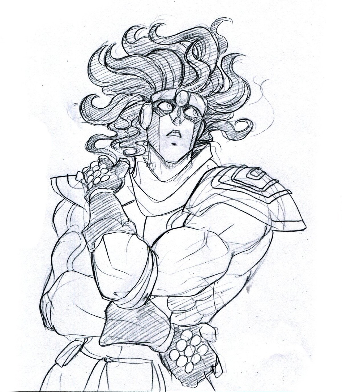 Стар платинум Джоджо рисунок