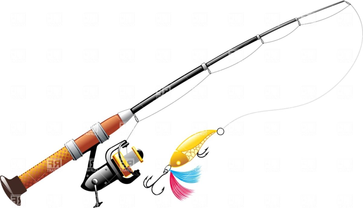 Удочка на белом фоне