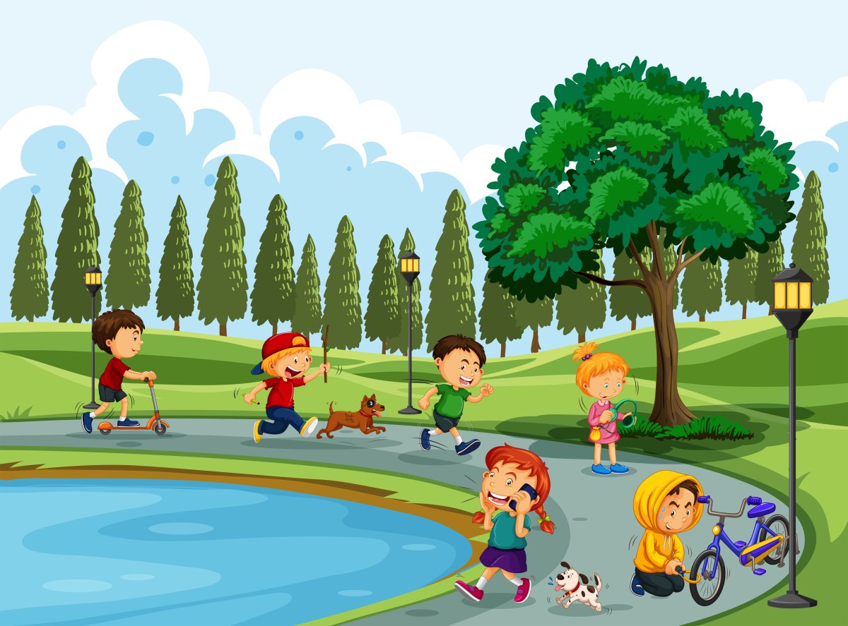 Праздник в парке рисунок